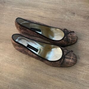 Brown Patterned Women's Heels